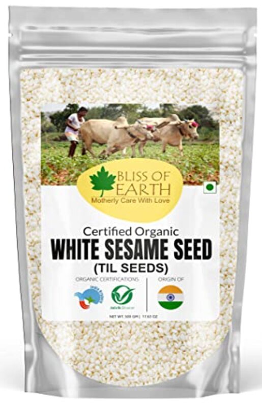 

Bliss of Earth Organic White Sesame Seeds, 500g