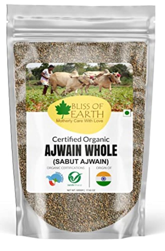 

Bliss of Earth Certified Organic Ajwain Carom Seeds, 500g