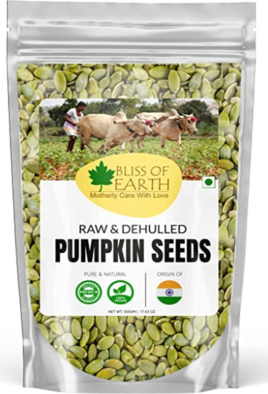 

Bliss of Earth Dehulled Pumpkin Seeds, 500g