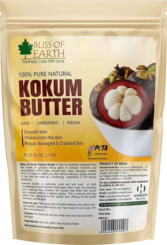 

Bliss of Earth 100% Pure Natural Kokum Butter Raw, 1Kg