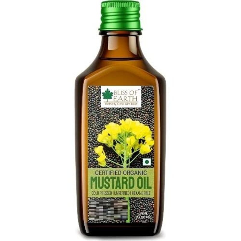 

Bliss of Earth Certified Organic Mustard Oil, 500ml
