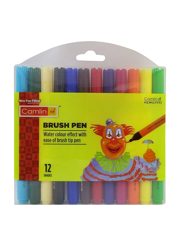 

Camlin Kokuyo Brush Pen, 12 Pieces, Assorted