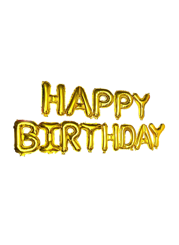 

Party Propz Happy Birthday Foil Balloon for Birthday Decoration, 13 Pieces, Gold