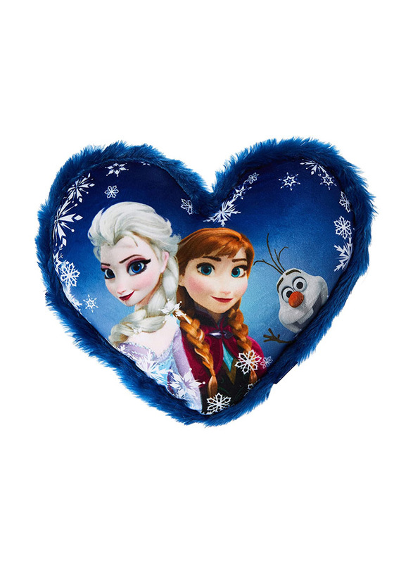 

Toy World Standard Frozen Heart Shape Cushion, Blue