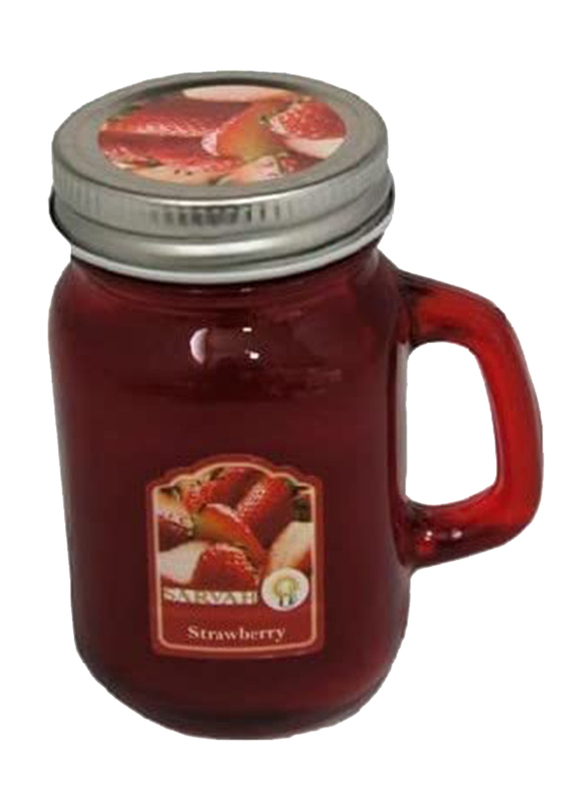 

Stud Mason Jar Fragrance Rose Candle, Red