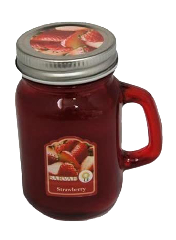 

Stud 1L Mason Jar Fragrance Strawberry Candle, Red
