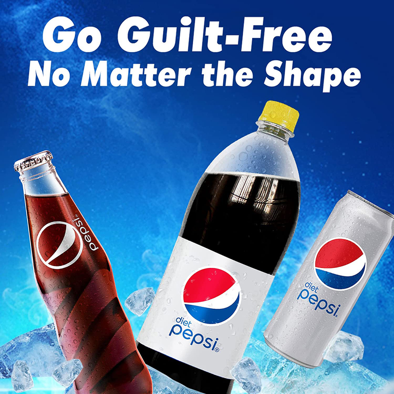 Pepsi Diet Soft Drink Plastic Bottle, 12 x 500ml