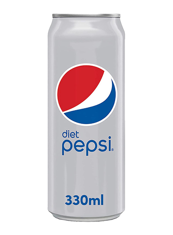 Pepsi Diet Soft Drink, 24 Cans x 330ml