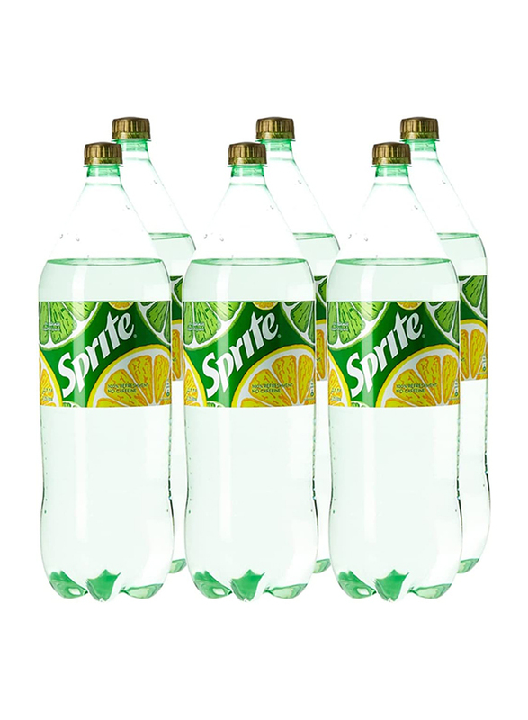 Sprite Regular Carbonated Soft Drink, 6 x 2.25 Liters