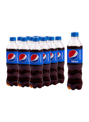 Pepsi Regular Soft Drink Plastic Bottle, 12 x 500ml