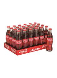 Coca Cola Regular Carbonated Soft Drink Glass Bottle, 24 x 290ml