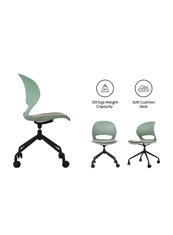 Navodesk VIS Premium Home Office Chair with Castor Wheels, Sage Green