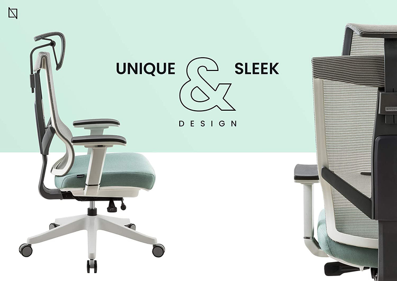 Navodesk Aero Ergonomic Design Multi Adjustable Premium Office & Computer Chair, Mint Green