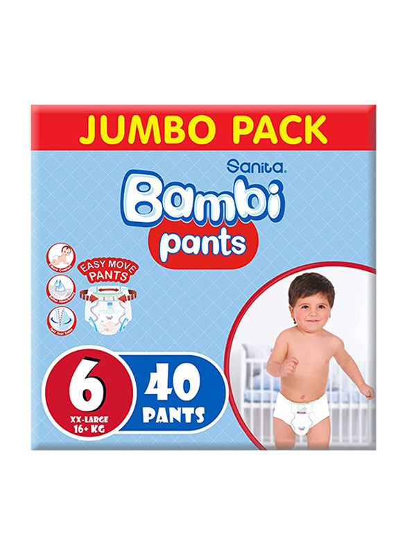 

Sanita Bambi Baby Diapers Kids (Jumbo Pack) 40Pcs Pkt