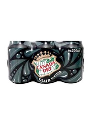 Canada Dry Club Soda Can 300ml x Pack of 6