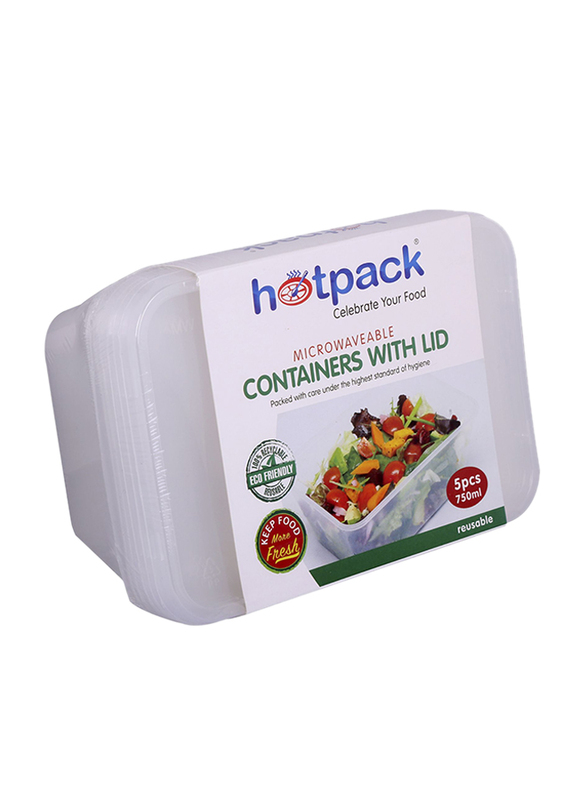 

Hotpack Microwave Container 750 ml x 5 pcs