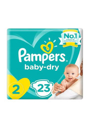 Pampers Active Baby Diapers, Size 2, 3-6 kg, Carry Pack, 23 Count