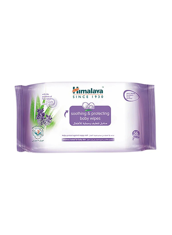 

Himalaya 56 Wipes Soothing & Protecting Baby Wipes, Newborn, White