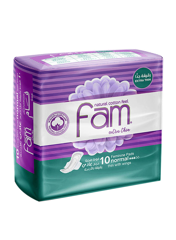 

Fam Extra Thin Normal Sanitary Pads, 10 Pads