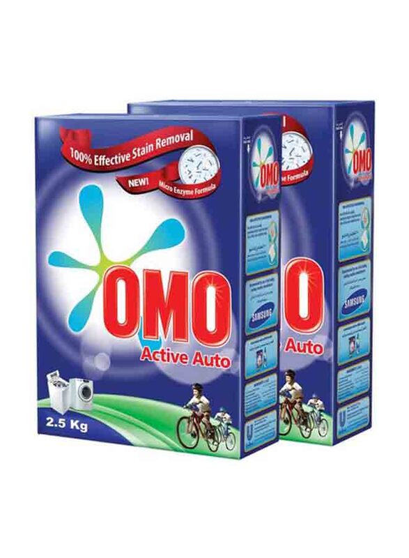 

Omo Active Front Loader Green Detergent Powder, 2 Pieces x 2.5 Kg
