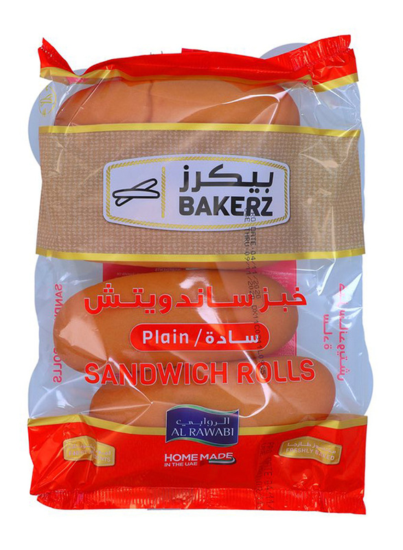 

Al Rawabi Bakerz Plain Sandwich Roll, 4 Pieces, 200g