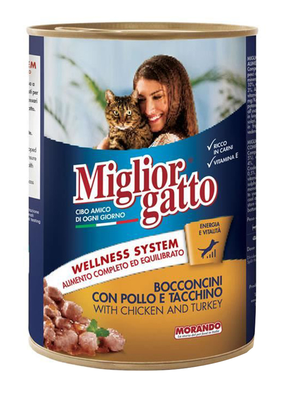 

Miglior Gatto Chicken & Turkey Flavoured Wet Food for Cat, 24 x 405g