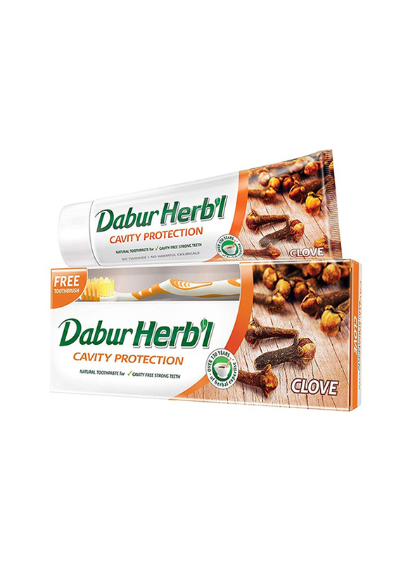 

Dabur Natural For Cavity Protection With Toothbrush Toothpaste, 48 x 150gm