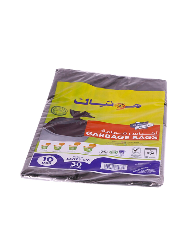 

Hotpack Garbage Bags, 65 x 95cm, 10 x 30 Gallons