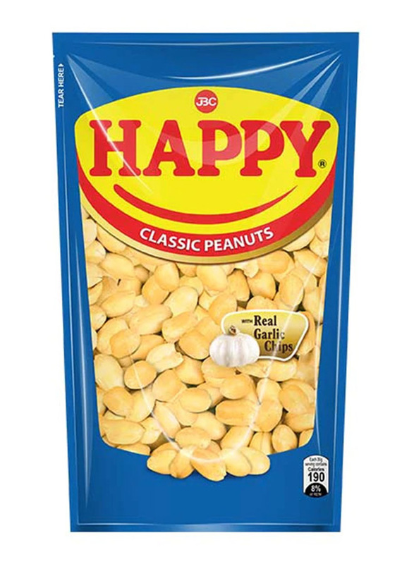 

Happy Classic Peanuts with Real Garlic Chips, 100g