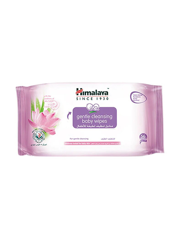 

Himalaya 56 Wipes Gentle Cleansing Baby Wipes, Newborn, White