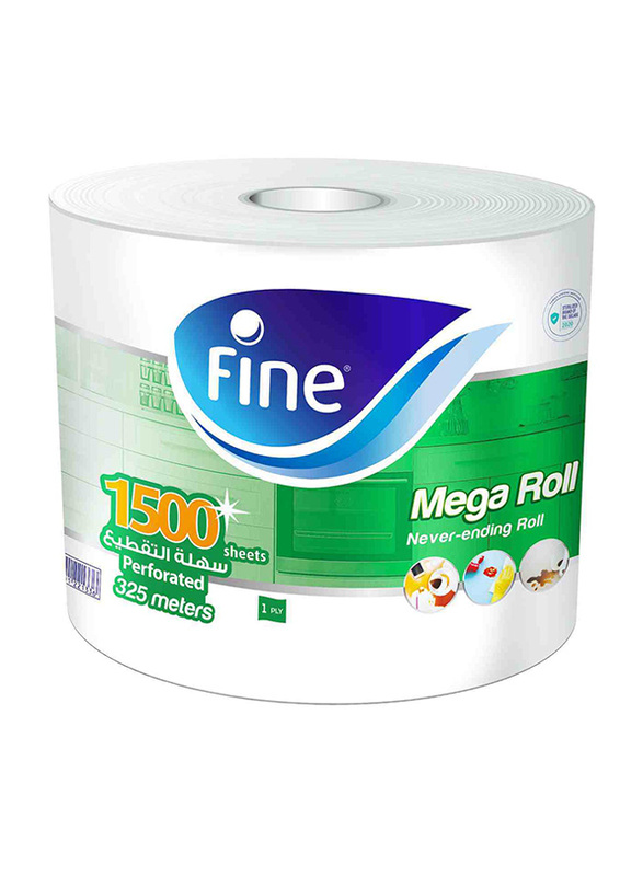 

Fine Mega 1-Ply Cleaning Roll, 1500 Sheets