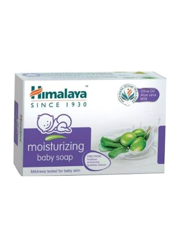 

Himalaya 125gm Moisturizing Aloe Vera Baby Soap, Newborn, White