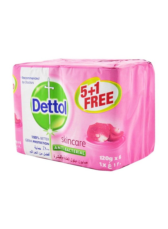 

Dettol Anti Bacterial Skin Care Soap Bar, 6 x 120gm