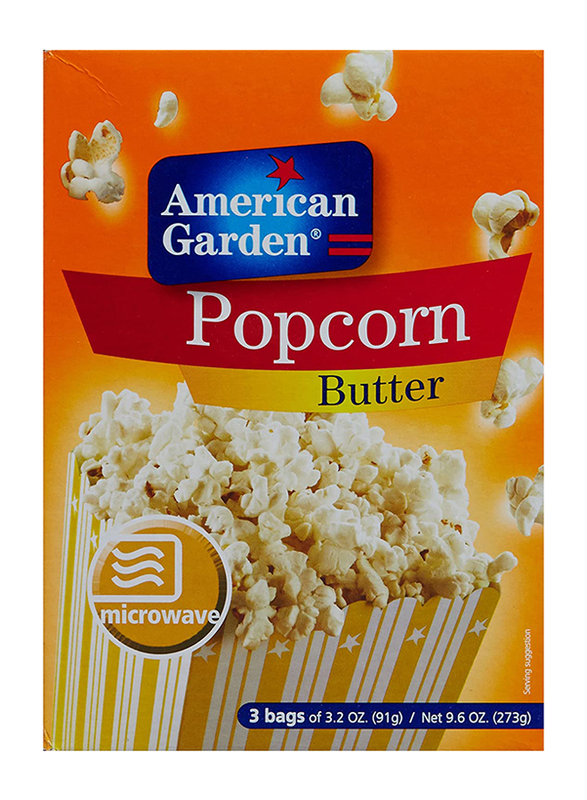 

American Garden Butter Popcorn, 3 x 91g