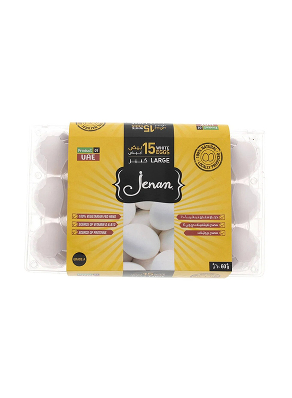 

Jenan White Large Eggs, 15 Pieces