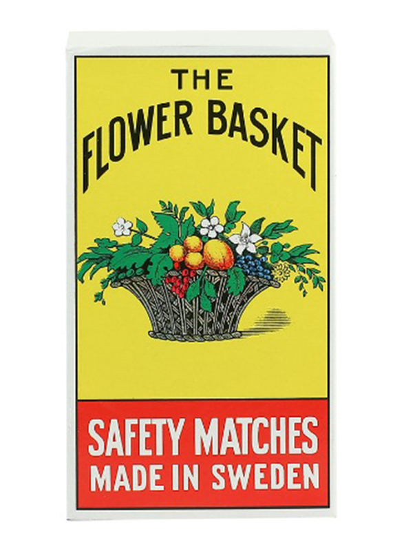 

Flower Basket 10-Piece Safety Match Boxes, Yellow