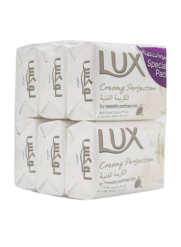

Lux Creamy Perfection White Flower Soap Bar, 6 x 170gm