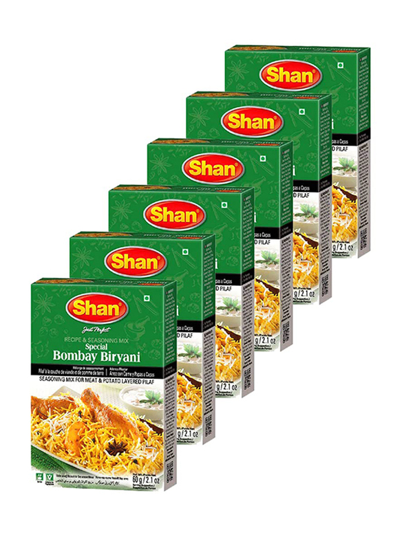 

Shan Bombay Biriyani Mix Masala, 6 x 60g