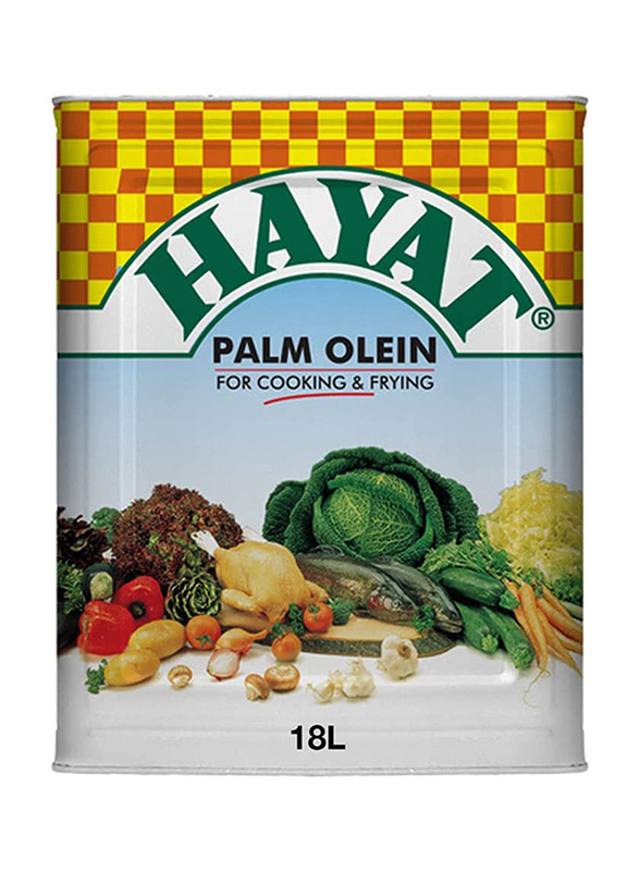 

Hayat Palm Olein Cooking & Frying Oil, 18 Liters