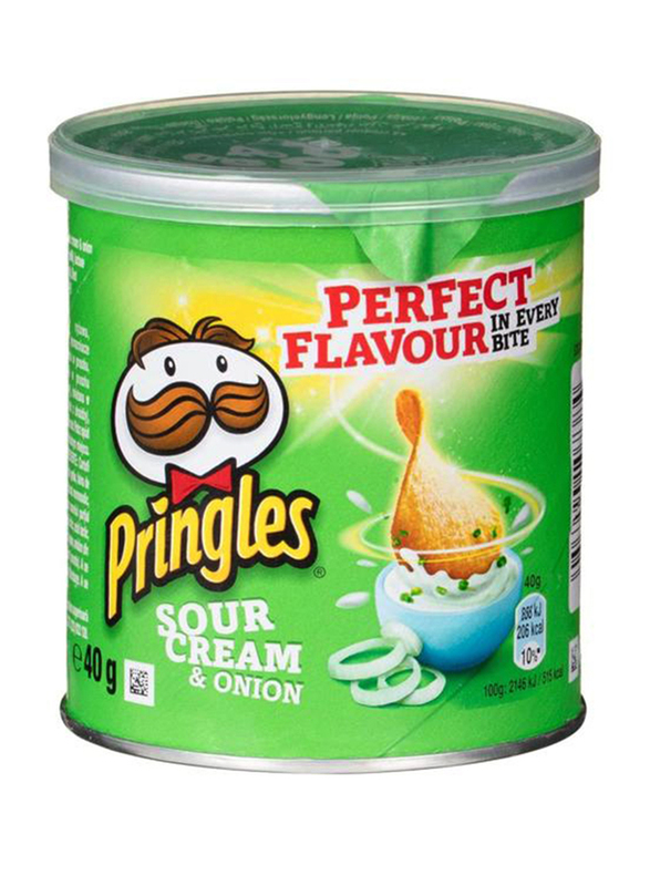 

Pringles Sour Cream & Onion Flavoured Chips Can, 40g