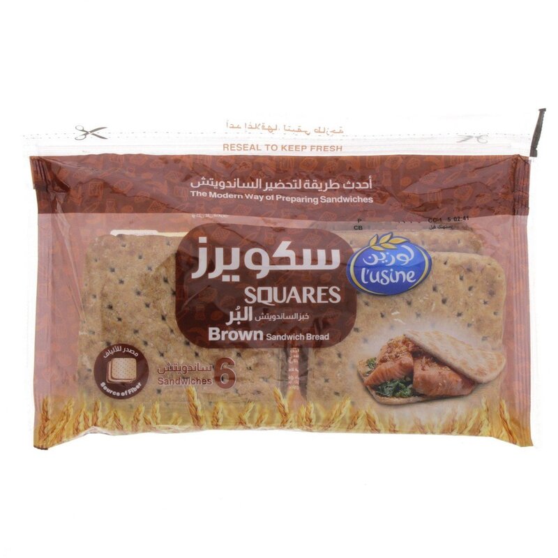 

L'usine Squares Brown Sandwich Bread, 252g