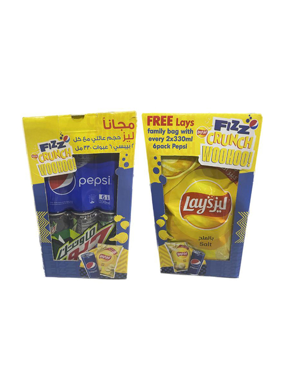 

Pepsi 6x330ml + 7 Up 6x330ml + Lays