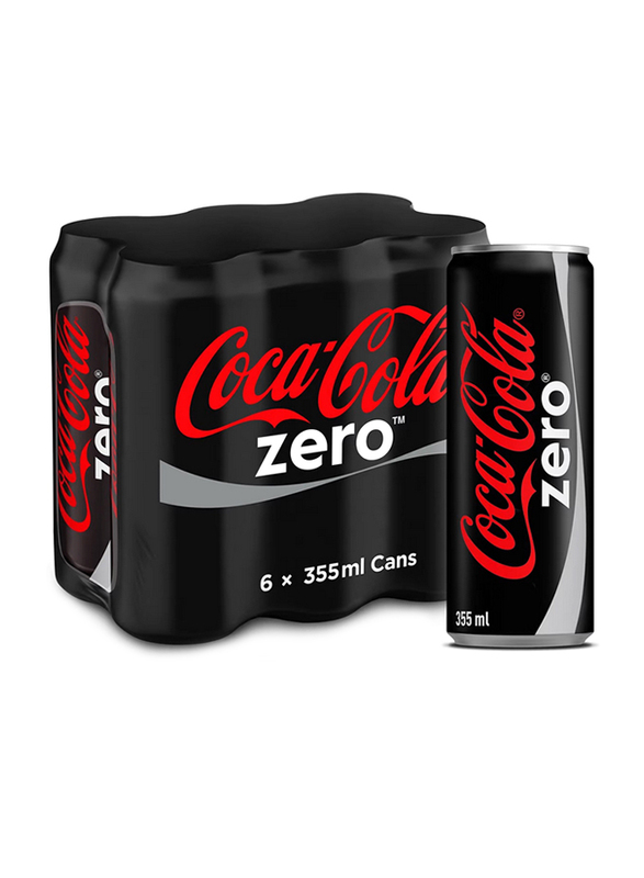 

Coca Cola Zero Soft Drink, 6 Cans x 355ml