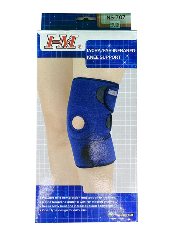 

l-M Lycra Far Infrared Knee Support, One Size, Blue