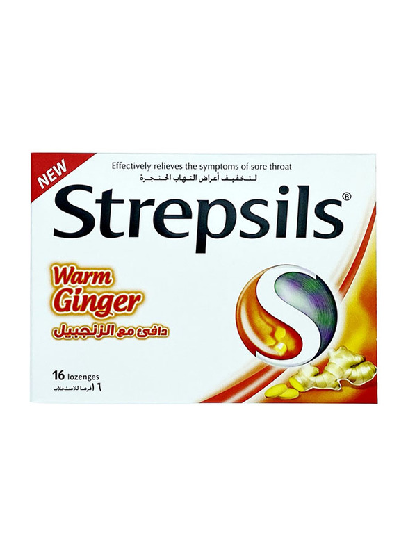 

Strepsils Warm Ginger Sore Throats, 16 Lozenges