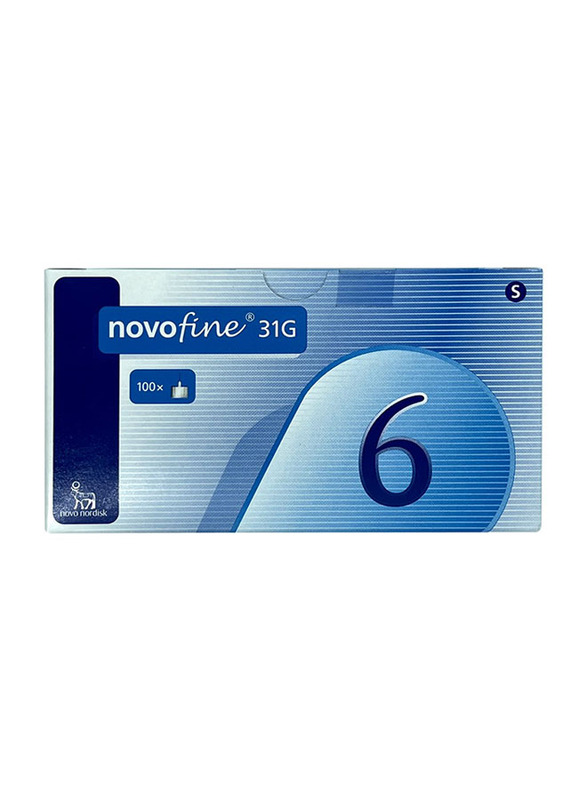 

Novo Nordi Novofine Needles, 31g x 0.25 x 6mm, 100 Pieces, Silver