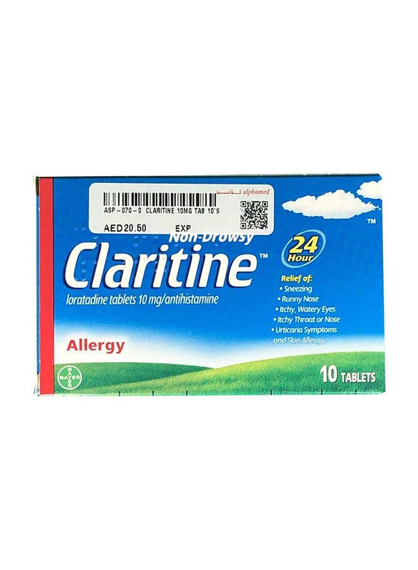 

Bayer Claritine Antihistamine & Loratadine 10mg, 10 Tablets