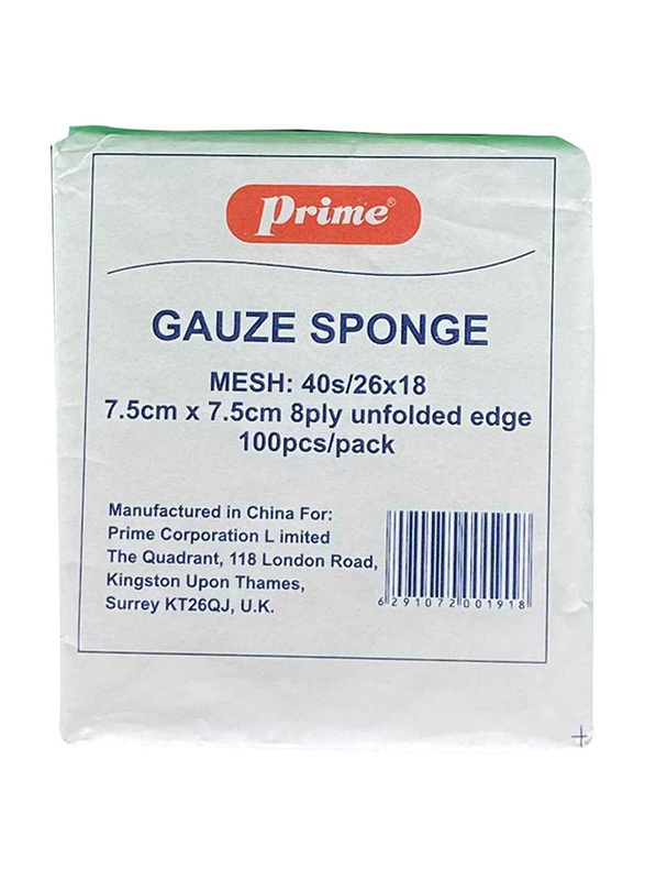 

Prime Cotton Gauze Sponge, 7.5 x 7.5cm, 100 Pieces