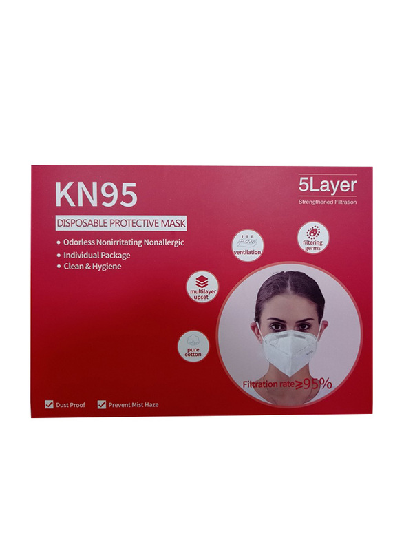 

Yiwu Jintuo KN95 Protective Face Mask, 50 Pieces, White