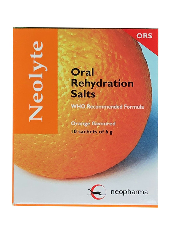 

Neopharma Neolyte Oral Rehydration Salts Orange Sachets, 10 Sachets